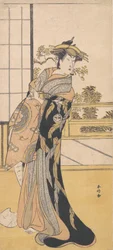 Skådespelaren Segawa Kikunojo 3:e i en kvinnlig roll, ca. 1780.