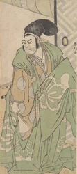 Den första Nakamura Nakazo i rollen som Ko no Moronao, juni 1786.