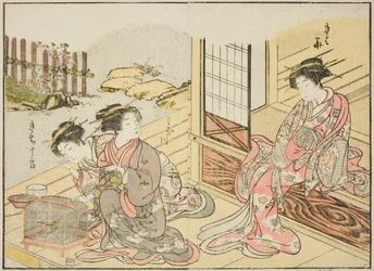 Courtesans of the Kagemanjiya, från boken "Mirror of Beautiful Women of the Pleasure Quarters (Seiro bijin awase sugata kagami)," vol. 1