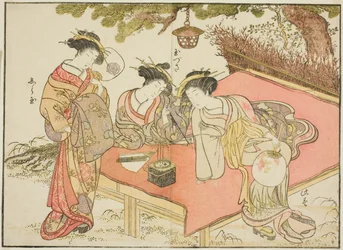 Courtesans of the Yadaya, från boken "Mirror of Beautiful Women of the Pleasure Quarters (Seiro bijin awase sugata kagami)," vol. 1