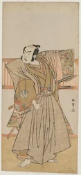 Ichimura Uzaemon IX som Soga no Juro, mitten av 1770-talet.