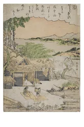 Stavelse - Ku från serien Tales of Ise in Fashionable Brocade Prints, c.1770-1773 (träblock på papper)