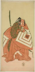 Skådespelaren Ichikawa Danzo III som Sanada no Yoichi (?) i pjäsen Sanada no Yoichi Banjaku no Iezuto (?), framförd på Morita Theatre (?) under elfte månaden, 1767 (?)