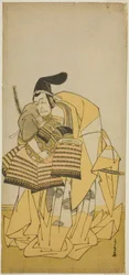 Ichikawa Grape Dye Good As Kudo Saemon Suketsune TE PAY CAMRY Ord relaterade till förfäder, utförd med te Ichimura te e medlem Te first gate th, 1776