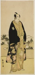Skådespelaren Ichikawa Monnosuke II i en oidentifierad roll