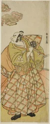 Skådespelaren Nakamura Nakazo I som Watanabe no Tsuna i pjäsen Shitenno Tonoi no Kisewata, framförd på Nakamura Theatre i den elfte månaden, 1781