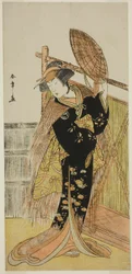 Segawa Chrysanthemum Woman Good As Michichiba Member Higashi no Mori Sakae Kusunoki Uppträdde på Ichimura Member Te Eventh Mån 1779