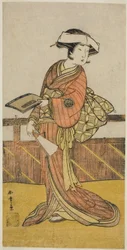 Yamashita Kinsaku II som Oishi (?) i pjäsen Kanadehon Chushin Nagori no Kura (?), uppförd på Nakamora Theatre i den nionde månaden, 1780 (?)