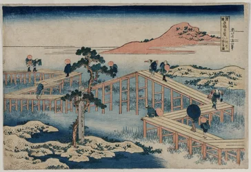 En gammal bild av den åttadelade bron i Mikawa-provinsen (från serien Curious Views of Famous Bridges in the Provinces)