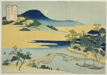 Evening Moon at Izumizaki (Izumizaki yagetsu), från serien "Eight Views of the Ryukyu Islands (Ryukyu hakkei)"