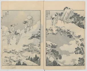 Hundra vyer över berget Fuji, 1834-35.