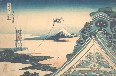 Honganji på Asakusa i Edo Toto Asakusa Honganji, från serien Thirty-six View..., ca. 1830-32.