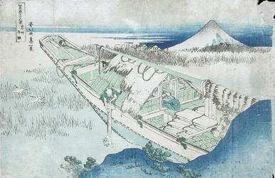 Joshu, Ushibori, Hetachi-provinserna från serien Thirty Six Views of Fuji, 1800-talet (träblock i färg)