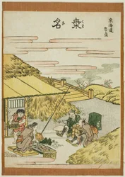 Kuwana, från serien "Fifty-three Stations of the Tokaido (Tokaido gojusan tsugi)"