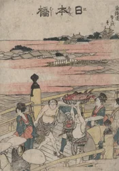 Nihonbashi, från serien Designs of the Fifty-three Stations of the Tokaido