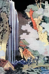 Ono vattenfall längs Kisokaido, c1780-1849