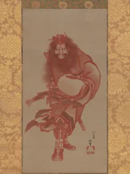 Röde Shoki, demonbetvingaren, daterad 1847