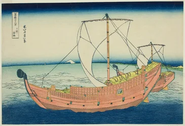 Sea Lane Off Kazusa Province (Kazusa no kairo), från serien "Thirty-six Views of Mount Fuji (Fugaku sanjurokkei)"