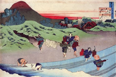 ""Serie med hundra dikter av hundra poeter: ""Jito Tenno"" Tryck av Katsushika Hokusai (1760-1849) (ukiyo-e skola) cirka 1830 State Hermitage Sankt Petersburg Ryssland