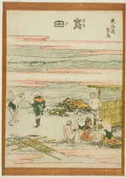 Shimada, från serien "Fifty-three Stations of the Tokaido (Tokaido gojusan tsugi)"