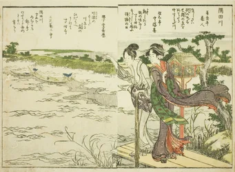 Sumida River, från vol. 1 i den illustrerade boken "Fine Views of the Eastern Capital at a Glance (Toto shokei ichiran)"