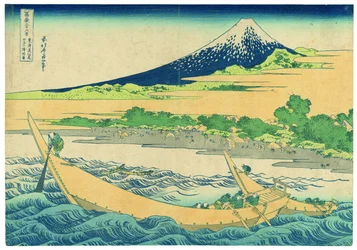 Tago-stranden nära Ejiri längs Tōkaidō
