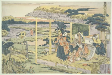 De fyrtiofem lojala rōninernas förbund (Chūshingura), akt VI: Yoichibeis hus, platsen för Kampeis seppuku