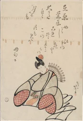 Poeten Ariwara No Narihira, från serien Six Immortal Poets (Rokkasen)