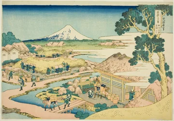 Thea Fans ljudet av Kazuto Katakura P Rovinse (Fuji of Katakura Chaen), från Te-seriens "Mr. Tirty x Views of Fuji (Fuji Kasa Juroku) Katsura)"