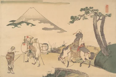Toppen av berget Fuji, ca. 1800.
