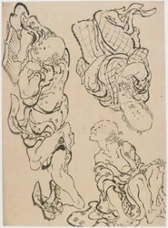 Tre figurer, sent 1700-tidigt 1800-tal.