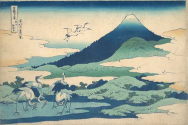 "Umezawa Manor i Sagami Province," från serien Thirty-six Views of Mount Fuji ..., ca. 1830-32.