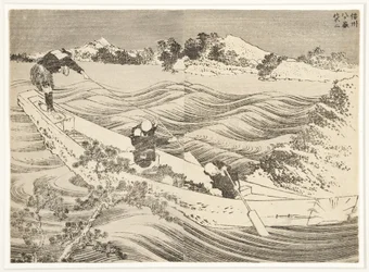 Yatsugatake i Shinano-provinsen, 1834-35 (träsnitt)