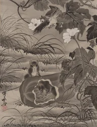 Möss i en melon, ca. 1887.