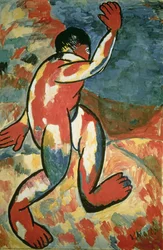 A Bather, 1911 (gouache på papper)