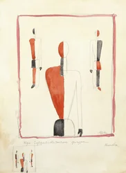 Tre Suprematistfigurer, ca. 1921-2