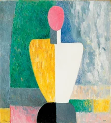 Torsofigur med rosa ansikte, 1928-1932.