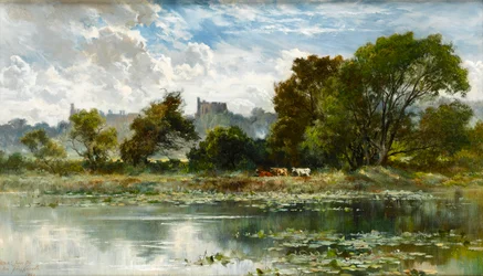 Windsor Castle från en Thames bakvatten