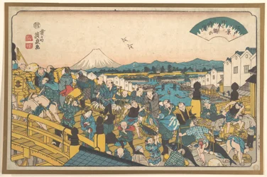 Kvällsglöd vid Nihonbashi