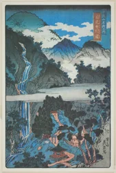 Nunobikifallet vid Jakko Shrine (Jakko Nunobiki no taki), från serien "Natursköna platser i bergen i Nikko (Nikkosan meisho no uchi)"