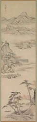 Landskap med båtfolk, sent 1700-tidigt 1800-tal.