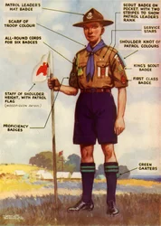 "Scoutuniform och märken", 1944