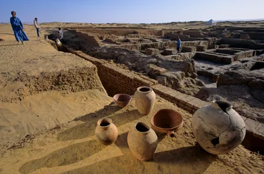 Forntida bosättning, fransk mission, Egyptens gamla rike; Dakhla Oasis; Balat; Egypten