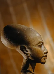 Sammansatt stenhuvud av en prinsessa från Amarna, en omfattande egyptisk arkeologisk..., 2009 (foto)