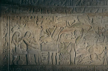 Relief från Abydos, artefakt; Egypten, 2005 (foto)