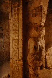 Taharka-templets interiör, detaljer, God Bes,Gebel Barkal,Temple Complex, Pharaoh Tahark..., 2007 (foto)