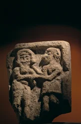 Urkesh, Hurriska riket, Syrien, 2400 f.Kr., Giorgio Buccellati, Enkidu och Gilgamesh stentavla..., 2004 (foto)