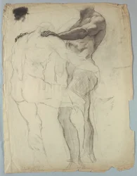 Figurstudie för "Jacob Wrestling with the Angel"