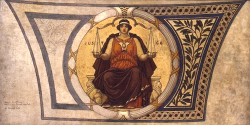 Studie för mosaik, Wisconsin State Capital, "Justice"