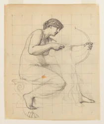 Studie för "The Education of Cupid"